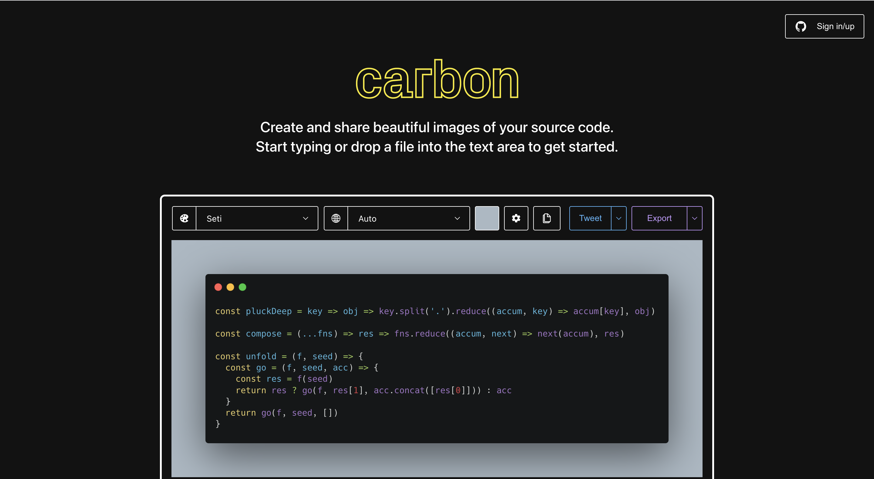 Carbon website