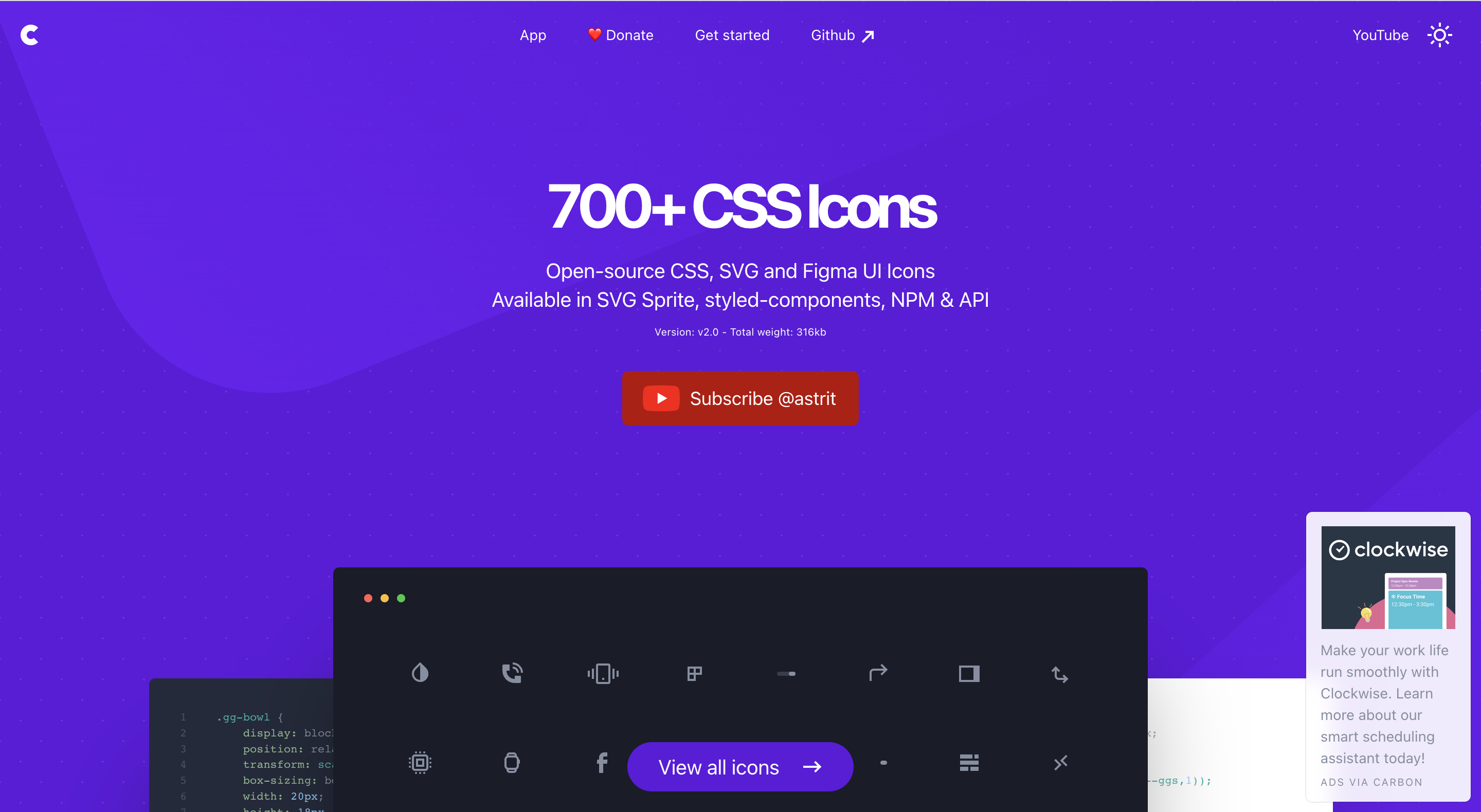 CSS Icons website